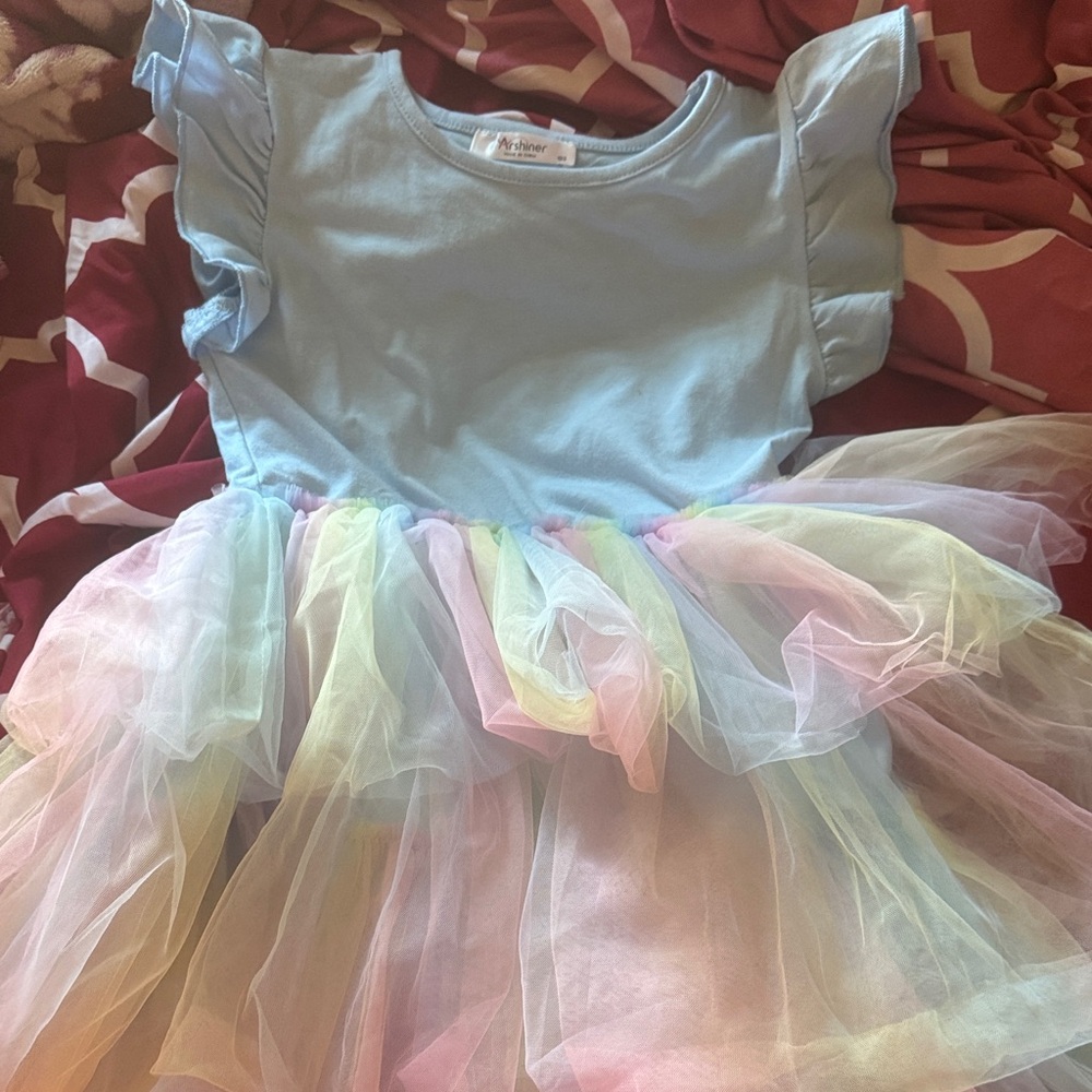 Pastel Rainbow Tulle Dress